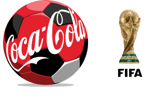 Coca-Cola® and FIFA logos with 'official partner' copy underneath